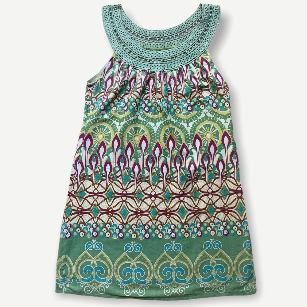 Aryeh Dress Rounded Neck Embroidery Detail Sz S